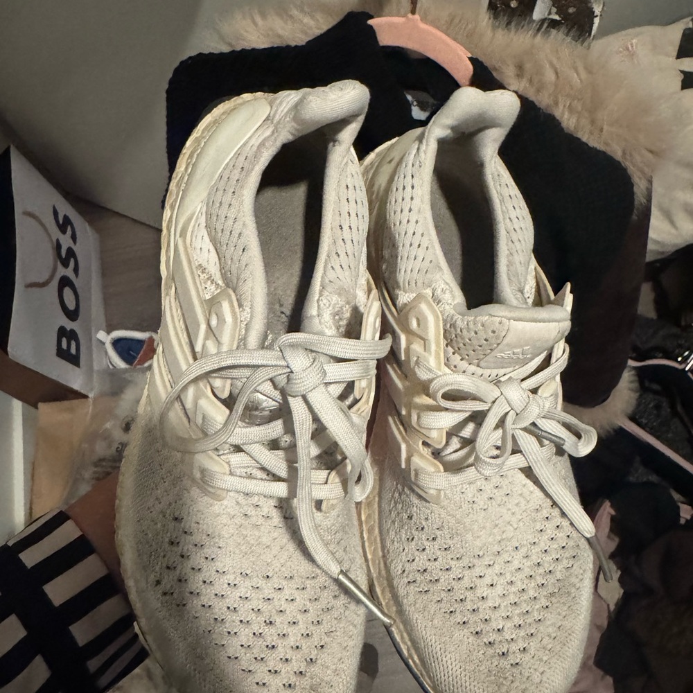 Women's White Adidas Athletic Shoes